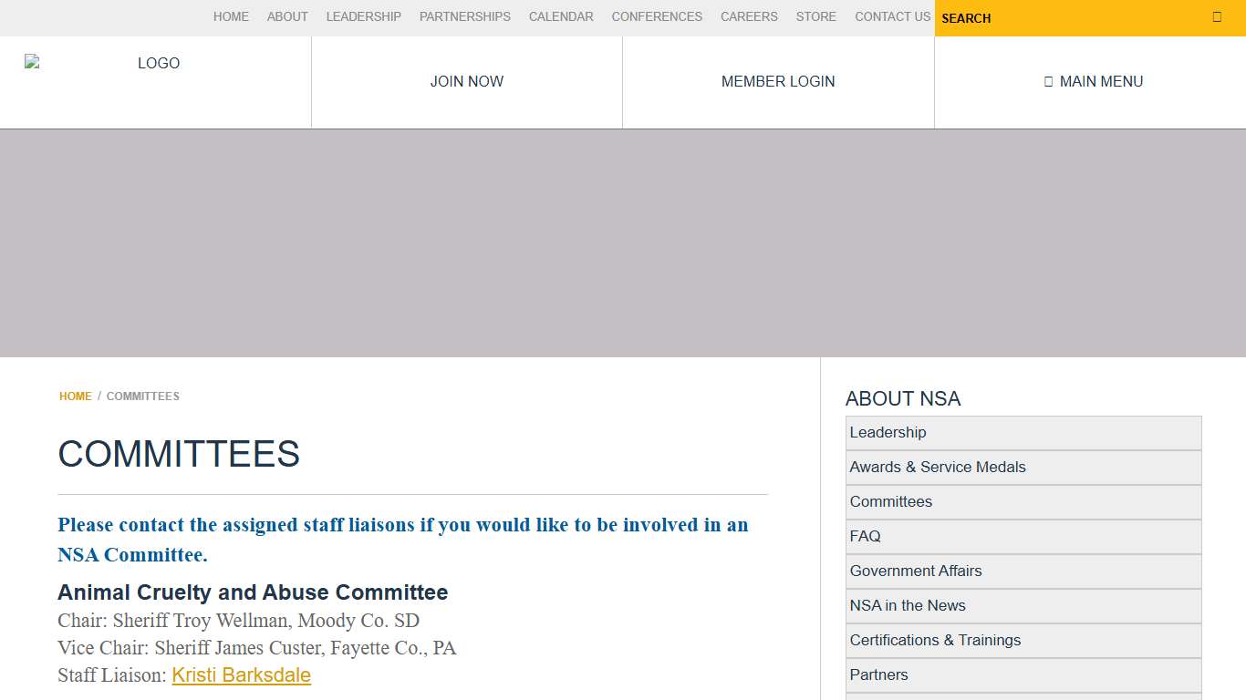 Committees NATIONAL SHERIFFS’ ASSOCIATION